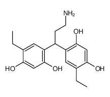 4-[3-amino-1-(5-ethyl-2,4-dihydroxyphenyl)propyl]-6-ethylbenzene-1,3-diol结构式