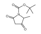 N-BOC-5-甲基吡咯烷-2,4-二酮结构式
