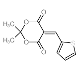 2,2-DIMETHYL-5-(2-THENYLIDENE)-1,3-DIOXANE-4,6-DIONE结构式