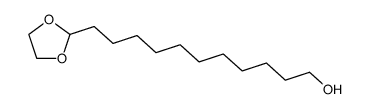 12-hydroxydodecanal ethylene acetal Structure