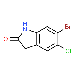 6-溴-5-氯-2,3-二氢-1H-吲哚-2-酮结构式
