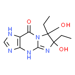 9H-Imidazo[1,2-a]purin-9-one,6,7-diethyl-1,4,6,7-tetrahydro-6,7-dihydroxy- (9CI) Structure