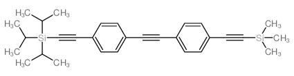 三异丙基((4-((4-((三甲基甲硅烷基)乙炔)苯基)乙炔)苯基)乙炔)硅烷结构式