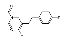 (E)-N-(2-(fluoromethylene)-4-(p-fluorophenyl)butyl)-N-formyl formamide结构式