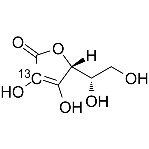 L-抗坏血酸 13C-1结构式