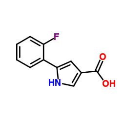 5-(2-氟苯基)-1H-吡咯-3-甲酸结构式