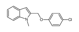 2-[(4-chlorophenoxy)methyl]-1-methylindole结构式