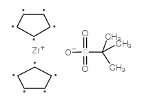 bis-(cyclopentadienyl)-zirconium(iv)-(tert-butylsulfonate)-(hydride)结构式