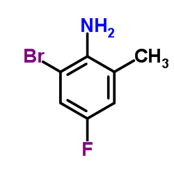 2-溴-4-氟-6-甲基苯胺结构式