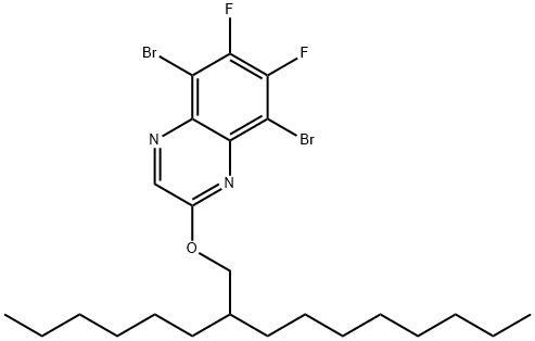 Quinoxaline, 5,8-dibromo-6,7-difluoro-2-[(2-hexyldecyl)oxy]- Structure