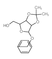 b-D-Ribofuranoside, phenylmethyl2,3-O-(1-methylethylidene)- Structure
