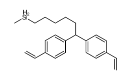 6,6-bis(4-ethenylphenyl)hexyl-methylsilane结构式