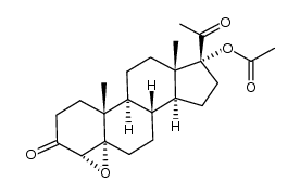 17-α acetoxy-4-chloro-4-pregnene-3,20-dione结构式