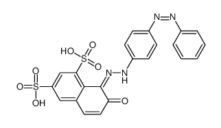 7-hydroxy-8-[[4-(phenylazo)phenyl]azo]naphthalene-1,3-disulphonic acid structure