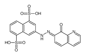 3-[2-(8-oxoquinolin-7-ylidene)hydrazinyl]naphthalene-1,5-disulfonic acid Structure