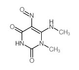 2,4(1H,3H)-Pyrimidinedione,1-methyl-6-(methylamino)-5-nitroso- Structure