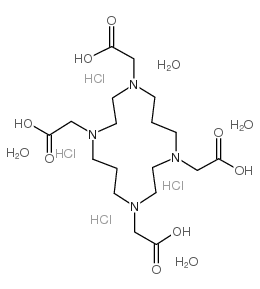 1,4,8,11-四氮杂环十四烷-1,4,8,11-四乙酸四盐酸盐水合物结构式