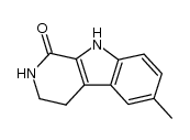 6-methyl-2,3,4,9-tetrahydro-β-carbolin-1-one结构式