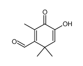 4-hydroxy-2,6,6-trimethyl-3-oxocyclohexa-1,4-dienecarbaldehyde Structure