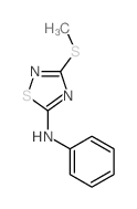 3-methylsulfanyl-N-phenyl-1,2,4-thiadiazol-5-amine Structure