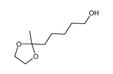 2-Methyl-1,3-dioxolane-2-(1-pentanol)结构式