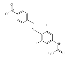 Acetamide,N-[3,5-difluoro-4-[2-(4-nitrophenyl)diazenyl]phenyl]- Structure