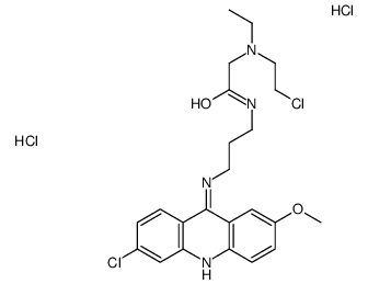 2-(2-chloroethyl-ethyl-amino)-N-[3-[(6-chloro-2-methoxy-acridin-9-yl)a mino]propyl]acetamide dihydrochloride结构式