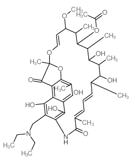 Rifamycin SV, 8-(diethylaminomethyl)-结构式