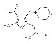 5-异丁基-2-甲基-4-吗啉-4-甲基呋喃-3-羧酸结构式