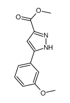 5-(3-Methoxy-phenyl)-2H-pyrazole-3-carboxylic acid methyl ester Structure