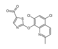 2-(5,7-dichloro-2-methylquinolin-8-yl)oxy-5-nitro-1,3-thiazole Structure