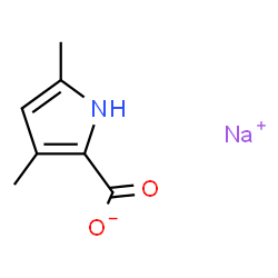 Sodium 3,5-dimethyl-1H-pyrrole-2-carboxylate结构式