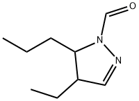 4-Ethyl-4,5-dihydro-5-propyl-1H-pyrazole-1-carbaldehyde结构式