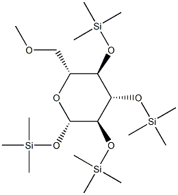6-O-Methyl-1-O,2-O,3-O,4-O-tetrakis(trimethylsilyl)-β-D-glucopyranose Structure