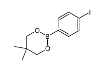 2-(4-iodophenyl)-5,5-dimethyl-1,3,2-dioxaborinane Structure
