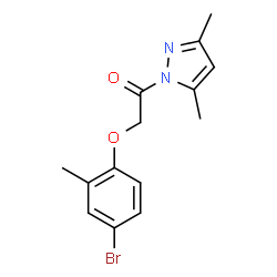 1-[(4-bromo-2-methylphenoxy)acetyl]-3,5-dimethyl-1H-pyrazole Structure