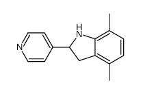 1H-Indole,2,3-dihydro-4,7-dimethyl-2-(4-pyridinyl)-(9CI) Structure