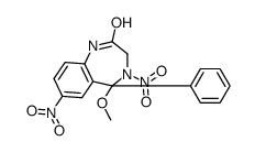 5-methoxy-4,7-dinitro-5-phenyl-1,3-dihydro-1,4-benzodiazepin-2-one Structure