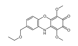 8-(ethoxymethyl)-1,4-dimethoxy-10H-phenoxazine-2,3-dione结构式