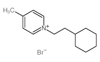 Pyridinium,1-(2-cyclohexylethyl)-4-methyl-, bromide (1:1) Structure