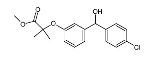 2-{3-[(4-Chloro-phenyl)-hydroxy-methyl]-phenoxy}-2-methyl-propionic acid methyl ester结构式