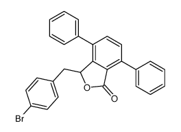 3-[(4-bromophenyl)methyl]-4,7-diphenyl-3H-2-benzofuran-1-one结构式