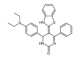 5-(3H-1,3-benzothiazol-2-ylidene)-6-[4-(diethylamino)phenyl]-4-phenyl-1,6-dihydropyrimidin-2-one结构式