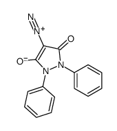 4-diazonio-5-oxo-1,2-diphenylpyrazol-3-olate结构式