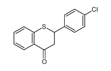 2-(4-chlorophenyl)-2,3-dihydro-4H-1-benzopyran-4-one结构式
