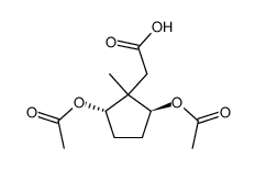 (2S,5S)-(2,5-Diacetoxy-1-methyl-cyclopentyl)-essigsaeure Structure
