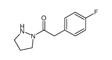 2-(4-fluorophenyl)-1-pyrazolidin-1-ylethanone结构式