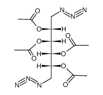 2,3,4,5-tetra-O-acetyl-1,6-diazido-1,6-dideoxy-D-mannitol结构式