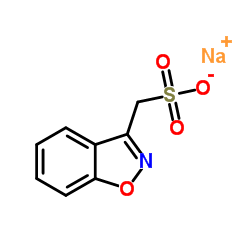1,2-Benzisoxazole-3-methanesulfonic acid sodium salt structure