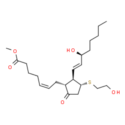 11-deoxy-11alpha-(2-hydroxyethylthio)-prostaglandin E2 methyl ester Structure